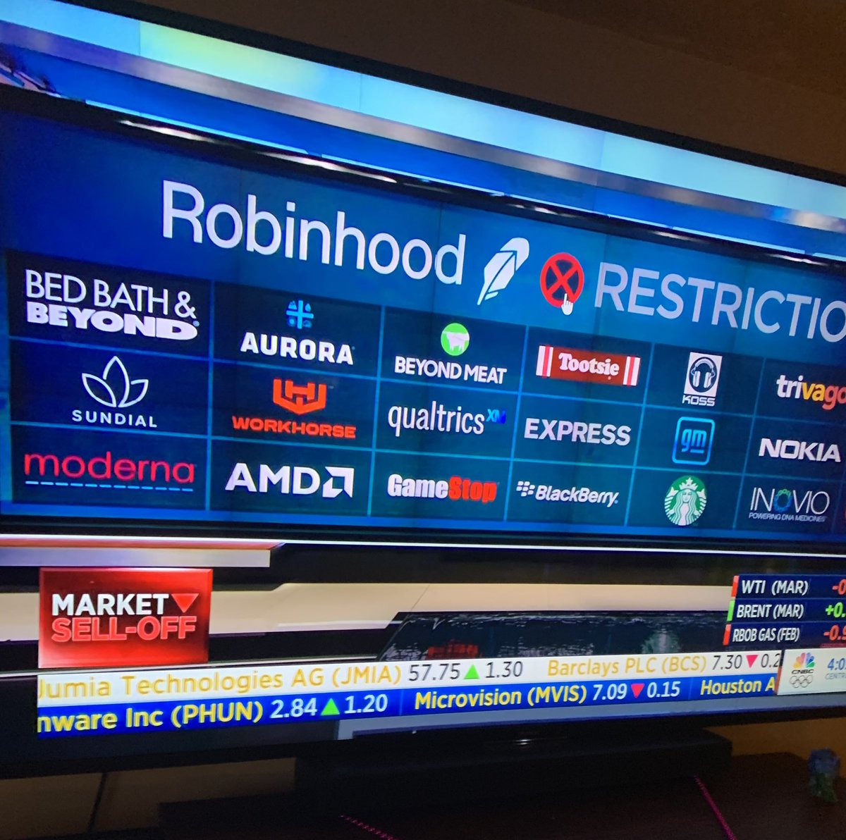  #boycottrobinhood These are the stocks they restricted and prevented you from fighting back against the hedges including CDEL. $BBBY  $SNDL  $MRNA  $WKHS  $AMD  $BYND  $XM  $GME  $TR  $EXPR  $BB  $TRVG  $NOK  $INOCitadel also targeted the entire OTC market and robbed us  @stoolpresidente