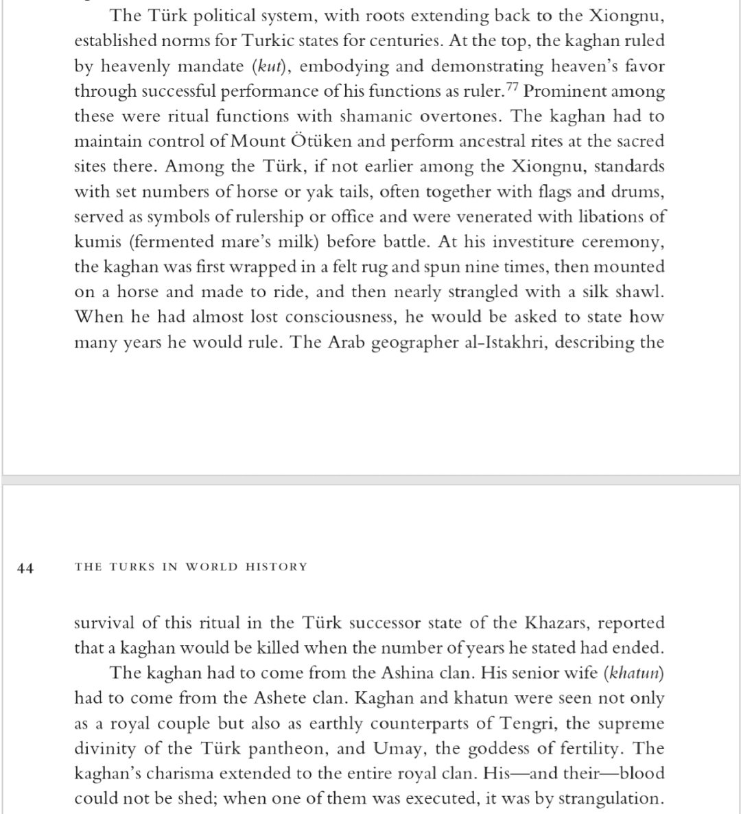 The kaghan's blood can not be shed; when one of the Ashina line was executed, it was by strangulation.