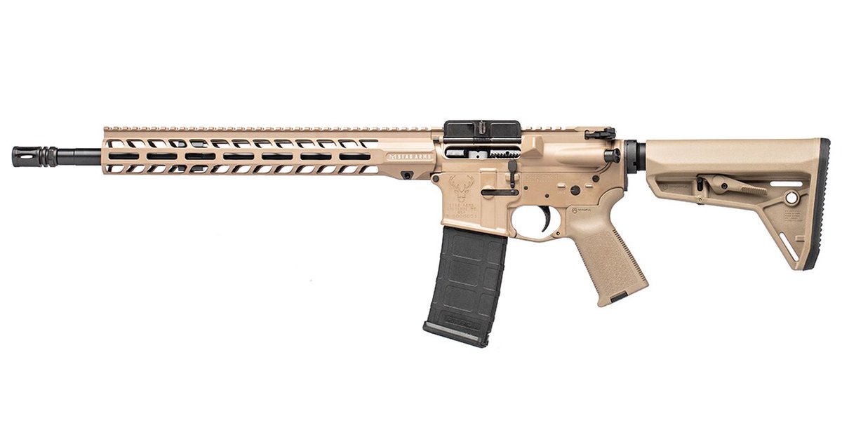 Mrgunsngear's tweet photo. @StagArms FDE STAG15 left hand carbine with 16'' mid-length 4150CMV nitrided barrel, 13'' MLOK rail, and FDE #Magpul SL stock/MOE grip/trigger guard for $1,199 shipped 🇺🇸
Here: https://t.co/BXaJYOPC9s
*in stock as of this post 🦅
For you #WrongHanded freaks out there 😎 https://t.co/bna2976nNm