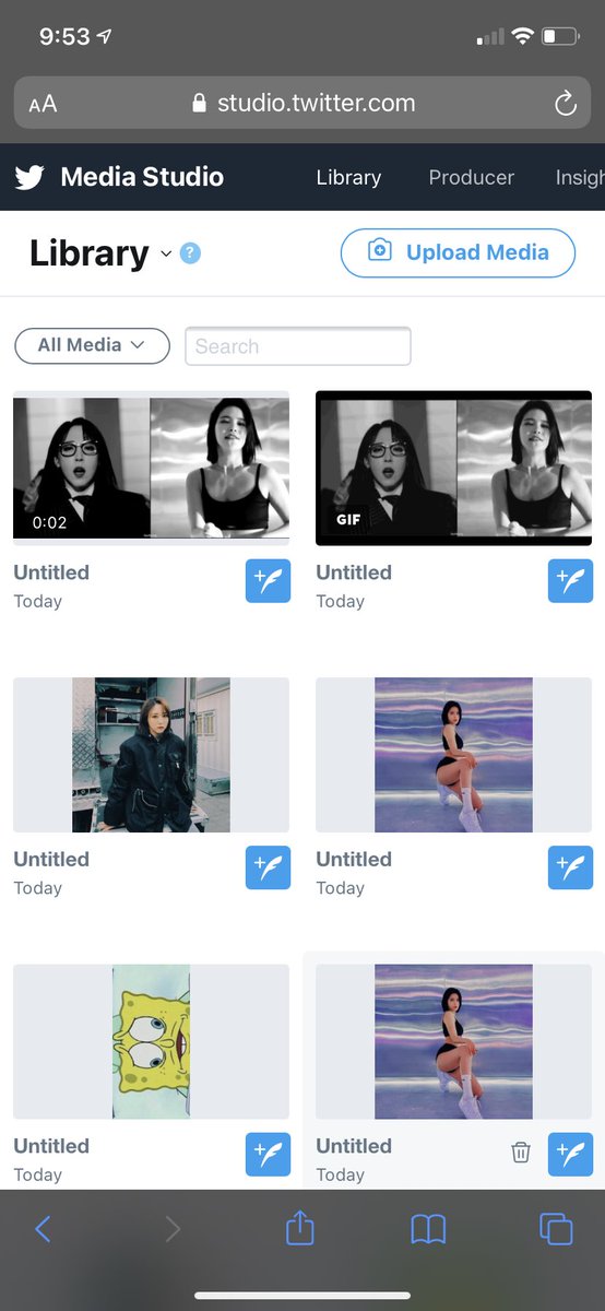 5. FROM THE SEARCH BAR (1st pic) type this in (just copy and paste): https://studio.twitter.com/library&nbsp;6. it’ll redirect you to this page (2nd pic) 7. click on a video you want to put an embedded link on 8. from there, click settings (3rd pic)