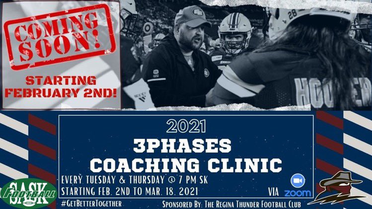 dmajackson's tweet photo. 👀 #3PHASESCOACHING @reginathunder &amp; @FootballSask are teaming up in 2021.

NEW this year you will be able to receive NCCP Professional Development points! More info coming soon! Till then check out https://t.co/6XHtU4GcZi to check out previous sessions. #getbettertogether https://t.co/mNRU0TMCgN