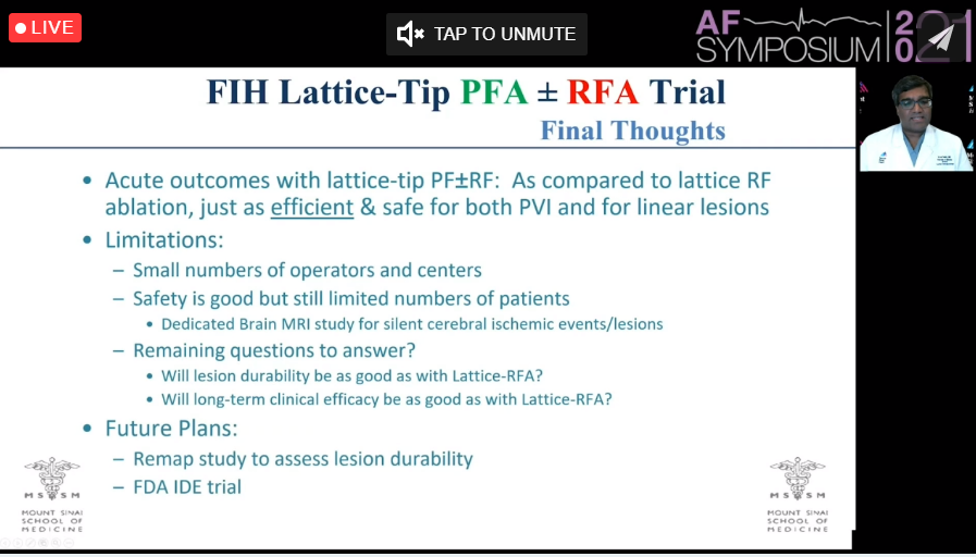 Excellent result with RF/PF ablation using the lattice tip catheter at LBCT #AFSymposium2021