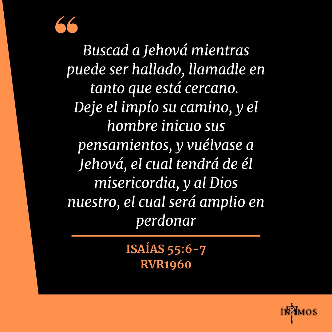 __Intimos__'s tweet photo. Isaías nos muestra tres principios sumamente valiosos para nuestra vida, siendo cristianos o si aún no
1. Buscar a Dios mientras pueda ser hallado
2. Cambiar nuestro rumbo
3. Encontrar misericordia y perdón en Dios.

Devocional completo en: https://t.co/lWCFk5O7ch

#Devocional https://t.co/ySLz76h8Vz