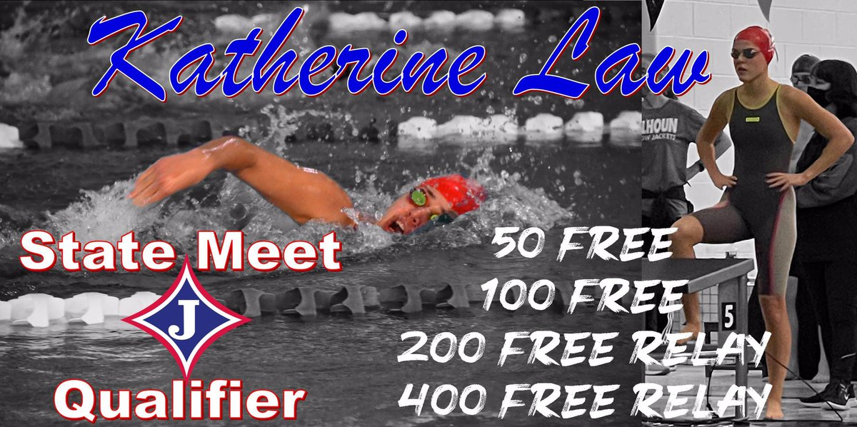 Congrats to State Cross Country Champion Katherine Law on #Qualifying for the State Swim &amp; Dive Meet in Atlanta!!   

Katherine will compete in the 50 Free, 100 Free, 200 Free Relay and 400 Free Relay!! 

(Photo Credit to Rachel Dunagan)