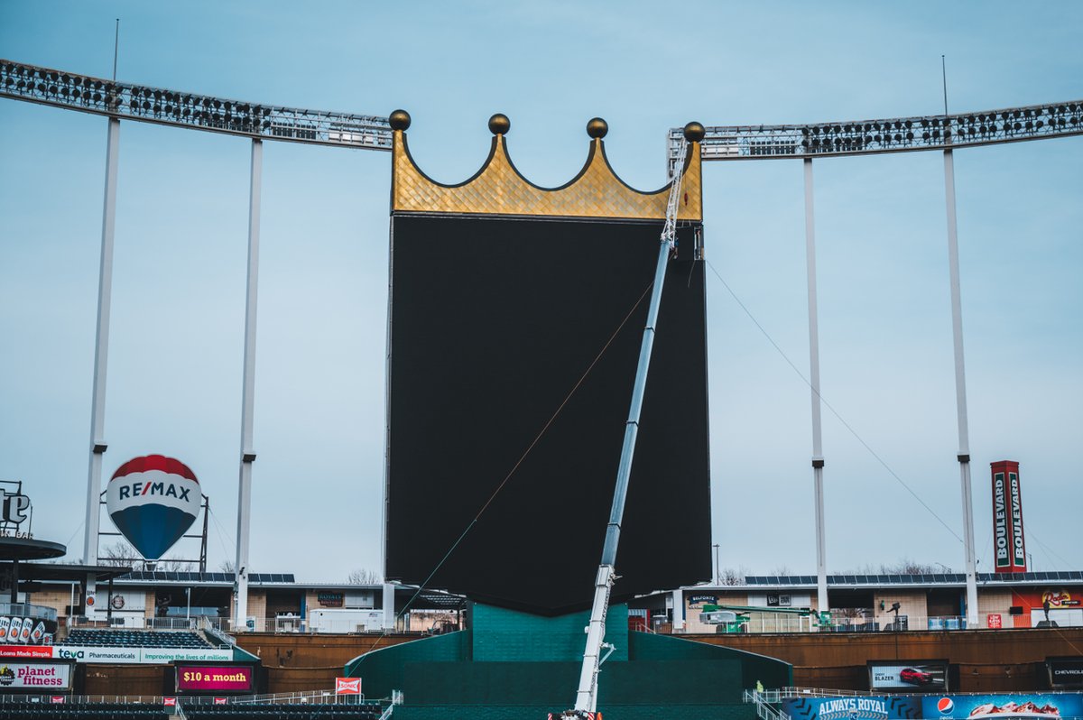Royals's tweet photo. The finishing touches. https://t.co/mlMeBuXNK1