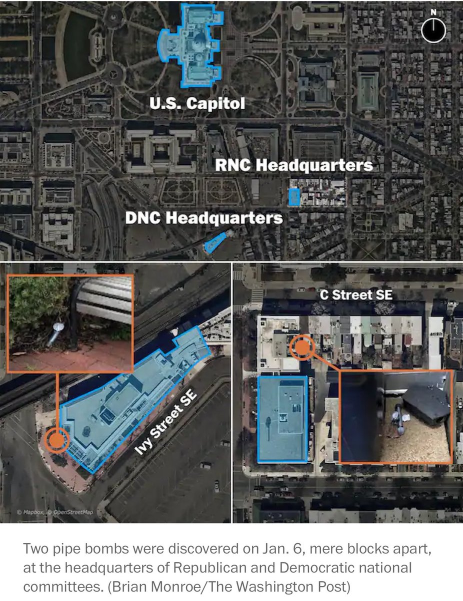 The  @FBIWFO has raised the reward to $100,000 reward for the  #SeditionBomber who they believed placed the pipe bombs the night of 1/5. In this thread are 4 separate videos that captured the suspect placing the bomb near the RNC. PLEASE RT FAR & WIDE-1
