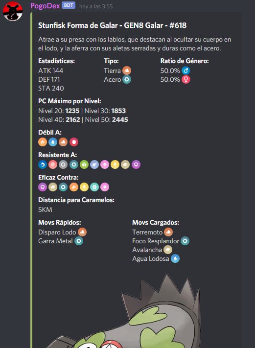 ChangesRoses's tweet photo. @8BitCR Te quiero mostrar una herramienta que hice y que podría servir para tu servidor de Discord 🤓
Es un bot de pokedex en Español, con el puedes ver toda la info de cualquier pokémon dentro del juego, te muestro: https://t.co/Rs5ChdFq8S