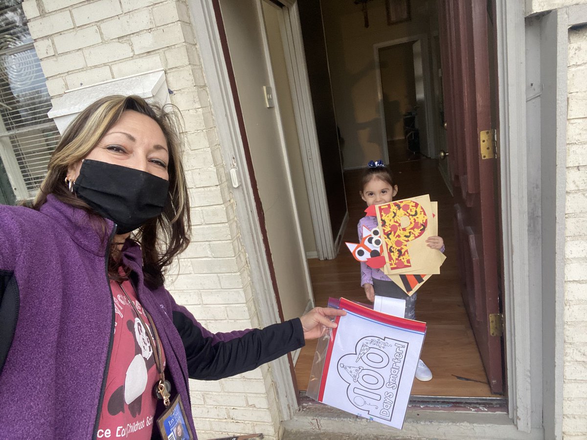 FierroMs's tweet photo. A Prek3 teacher’s life is never done. Dropping off next week’s packets to take my classroom TO my zoomers. Love that they are anxious to show off their work! End of the day crazy hair I don’t care! #PandaGameChanger
@PierceECPandas
#PandasSuperPrek3 #iisdgamechanger https://t.co/JavehCp1nC