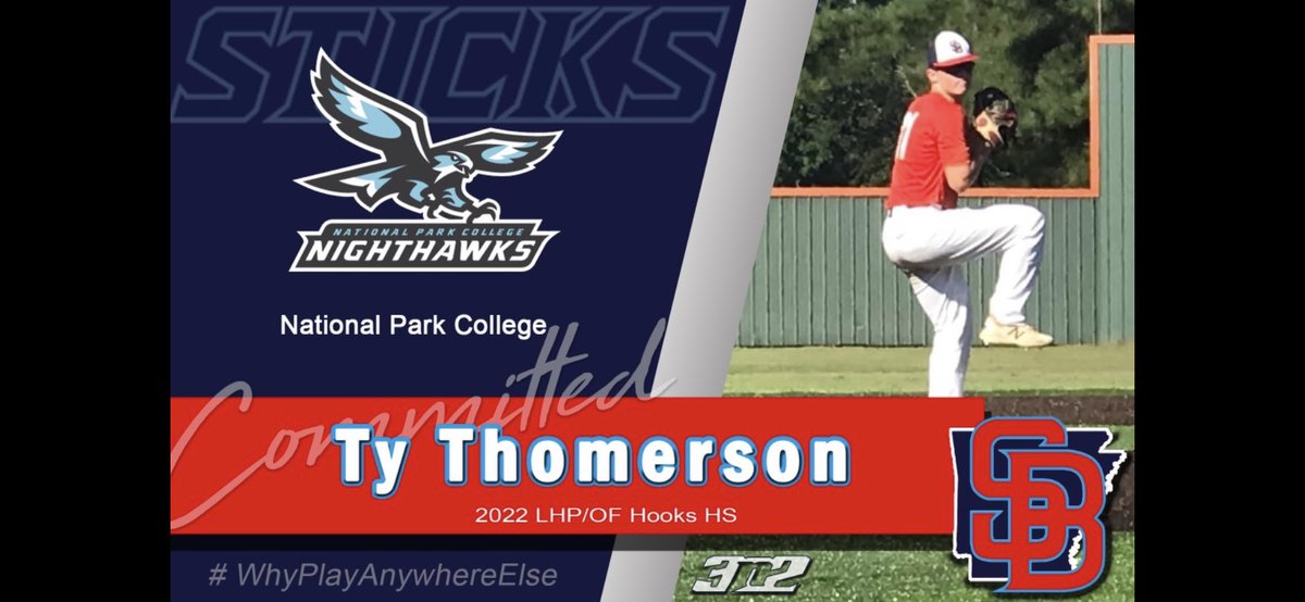 Ty Thomerson (@thomersonty) on Twitter photo I am beyond blessed to say that I have committed to National Park College. I am excited to become a Nighthawk! I am thankful for all the coaches, teammates, & family that have helped me get here. <a href="/Brewsterc29/">Chase Brewster</a> <a href="/PerfectGameUSA/">Perfect Game USA</a> <a href="/BrentBeardenBU/">Brent Bearden</a> <a href="/razorbackbilly/">Billy</a> @PBR_Texas <a href="/JBrownPG/">Jheremy Brown</a> I am beyond blessed to say that I have committed to National Park College. I am excited to become a Nighthawk! I am thankful for all the coaches, teammates, & family that have helped me get here. <a href="/Brewsterc29/">Chase Brewster</a> <a href="/PerfectGameUSA/">Perfect Game USA</a> <a href="/BrentBeardenBU/">Brent Bearden</a> <a href="/razorbackbilly/">Billy</a> @PBR_Texas <a href="/JBrownPG/">Jheremy Brown</a>