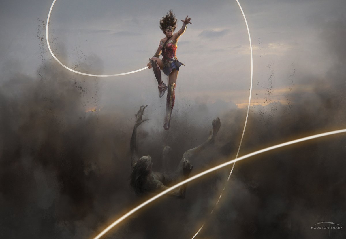 Hello my three twitter followers, here's an early concept for Wonder Woman 1984, before we established the final look of Cheetah.