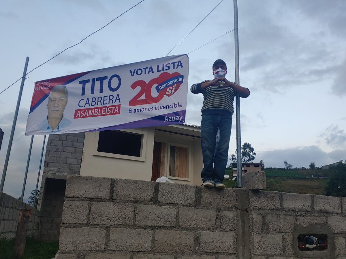 AzuaySi's tweet photo. #Chordeleg tierra linda, gracias por esa acogida, ustedes saben que lo hacemos con el corazón ❤ 
Este 7 de febrero #VotaTodo20 
Tito Cabrera Asambleista por el #Azuay 
#DemocraciaSí #TitoAsamblesitaSí https://t.co/pF4whJ0PWP