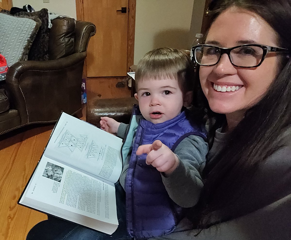 A little light reading on a Friday night...Holtz, Kovacs, &amp; Sheahan Ch. 4...His choice! #ProudGeoMom #EarlyTraining