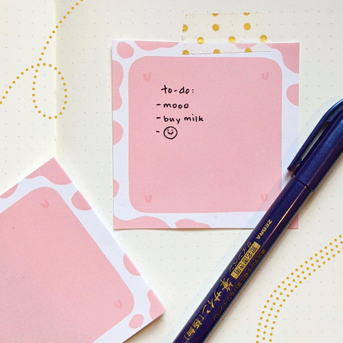 ahnuiya's tweet photo. NIPPLE MEMO PADS 🐮🍼✨👁️👅👁️✨

Everytime I look at these i just feel so much joy like c'mon..... look at the little nipples......... 

Cow print supremacy https://t.co/1hco3Dedss