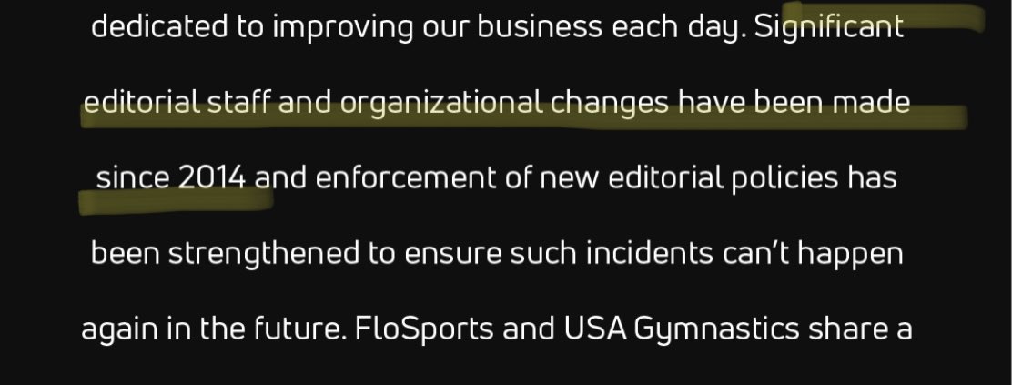 Another way to read this is, all the men in charge of content (and one who defended the publication of the link) were promoted, while the women who did the everyday work, travelled constantly & running the gymnasics channel are  gone.