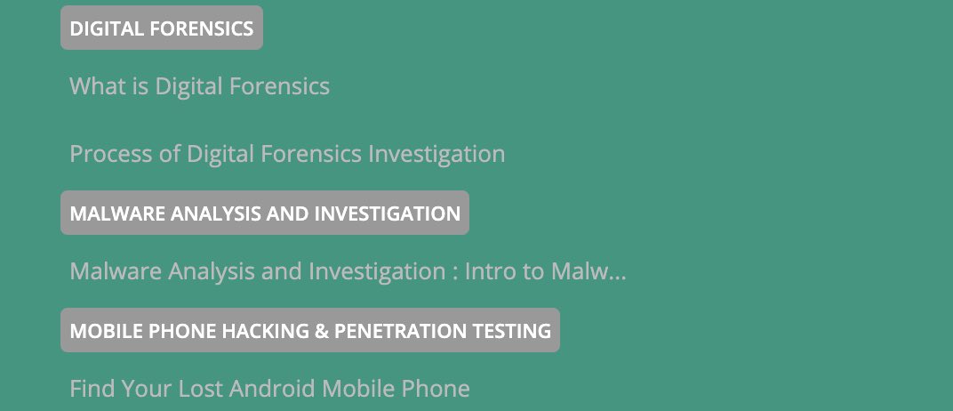 Topics Covered:• Digital Forensics• Malware Analysis• Mobile Hacking and PentestingFavorite: All three of these are capturing my interest. I am interested in diving deep into all of these. I have experience with digital forensics already and the process of investigations