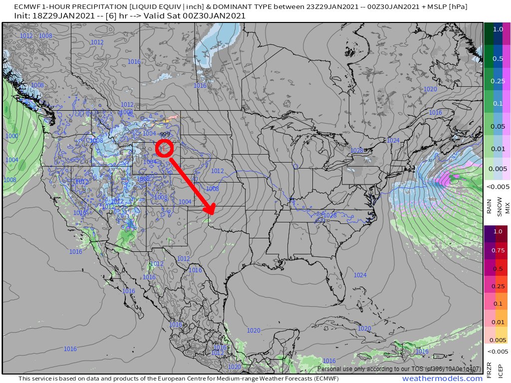 This system is about to drop out of the Rockies and meet up with Gulf moisture.  #ohwx
