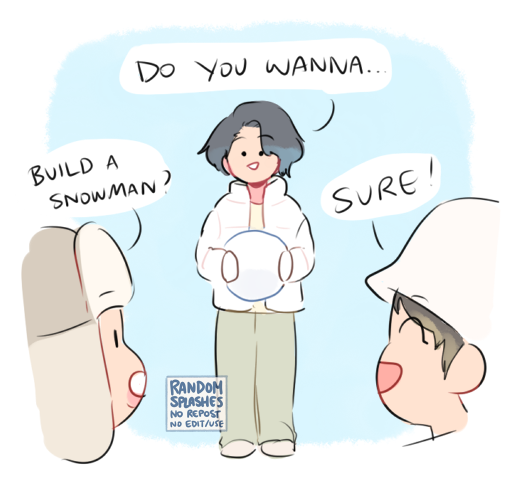 snowball fight with the hyungs! ❄️

#BTS #btsfanart @BTS_twt 