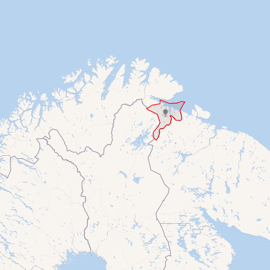 Sør-Varanger and its capital of Kirkenes lies in the far northeast corner of Norway and is the only municipality to border Russia. Its shield is that of a three-tongued flame.Coincidentally, this was where the Nazis first started their scorched-earth tactic against the Red Army.