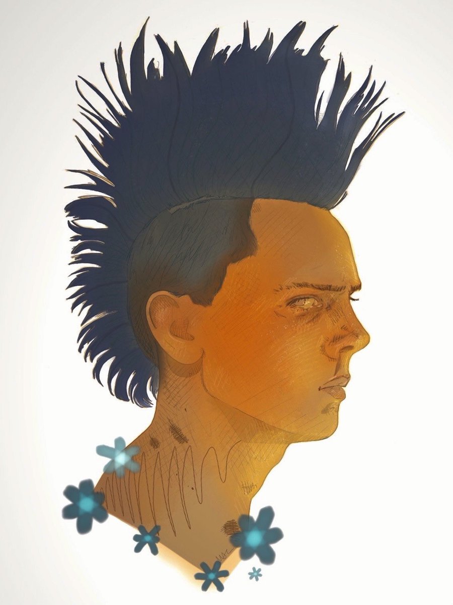 cntariogothic's tweet photo. fan art friday ✨

hawk’s blue hair will always be a personal favorite #CobraKai 

@jb_mixmatch https://t.co/DUTIiMxoCt