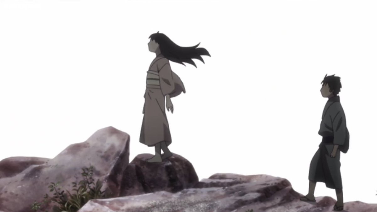 -of how fundamentally drastic their ways of living clash. They're both living the best they can, and everything could be ruined at any moment. The humans don’t want it, and you can tell that neither the mushi do too.