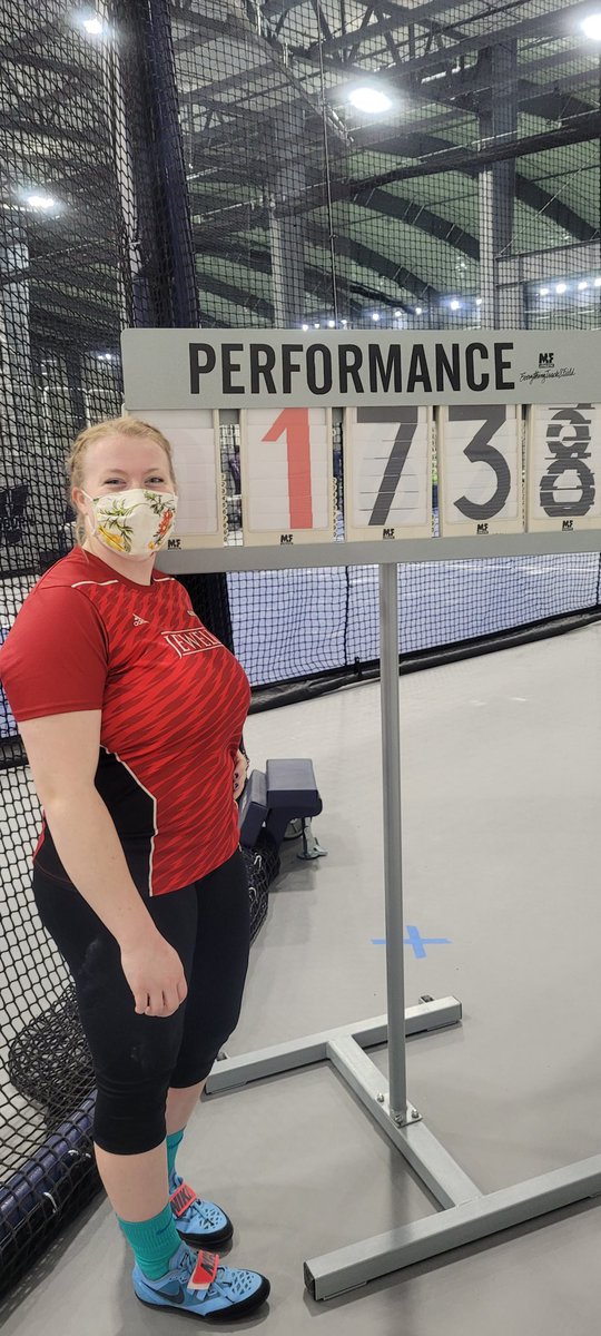 Congratulations to Taylor Golden!!! She improves her school record, and has hit over the provisional qualifications mark for Division 2 National!!! 

You’re looking at the Best Women’s Weight Thrower in School History