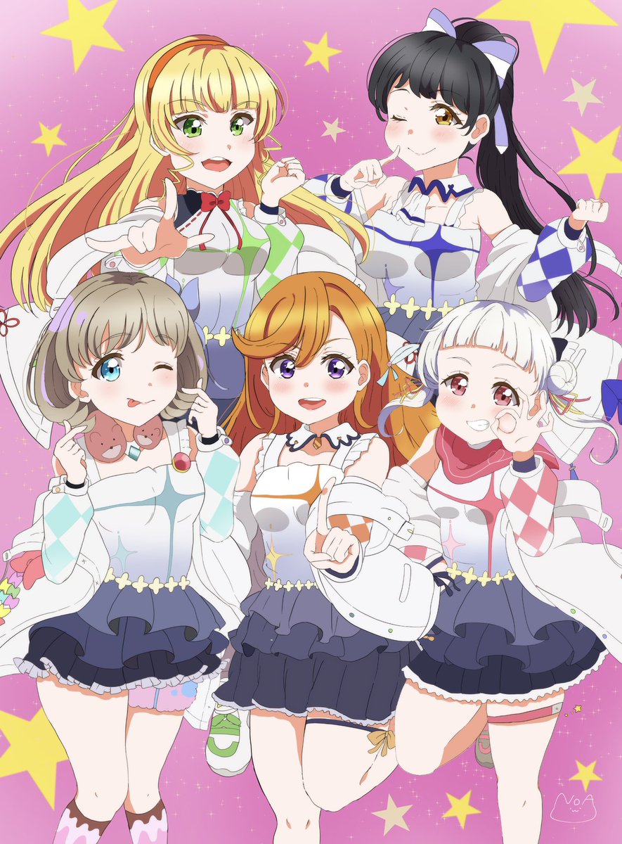 のあねこさん C 今日はliella 生放送 応援の気持ちをぎゅっと込めてイラスト描きましたっ すっごく楽しみです Liella Lovelive ラブライブスーパースター