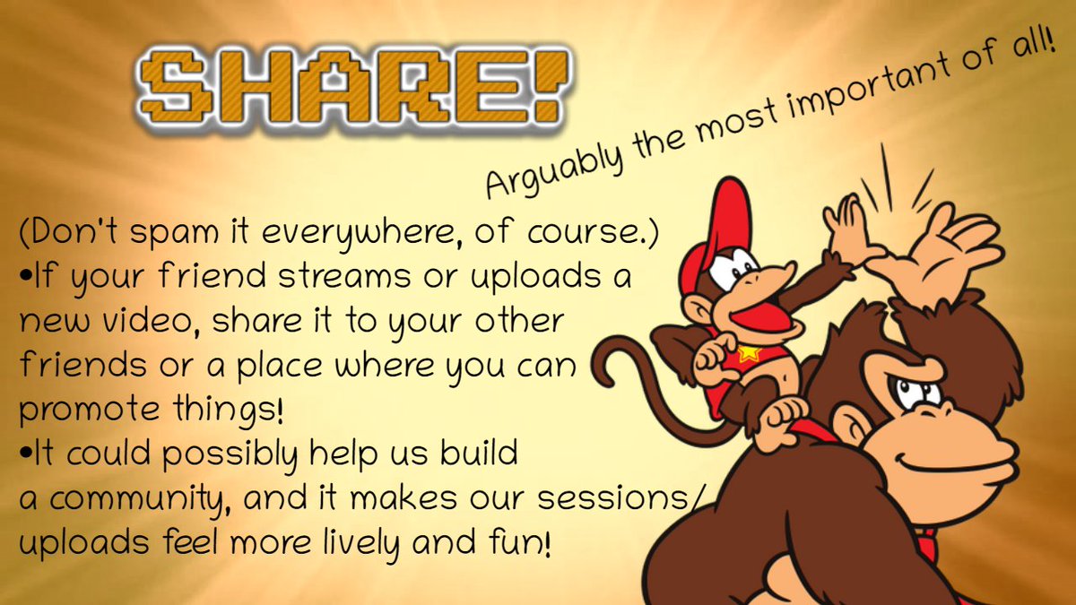 NinChannelZone's tweet photo. Do you have a friend that's a small creator/streamer? Here are ways YOU can help them out!
#SmallStreamerCommunity #smallyoutuber #smallyoutubercommunity #smallyoutubersupport #smallyoutubers #SmallStreamersConnect #smallstreamer #YouTuber #TwitchStreamers #SupportSmallStreams https://t.co/j0vsPXXqTX