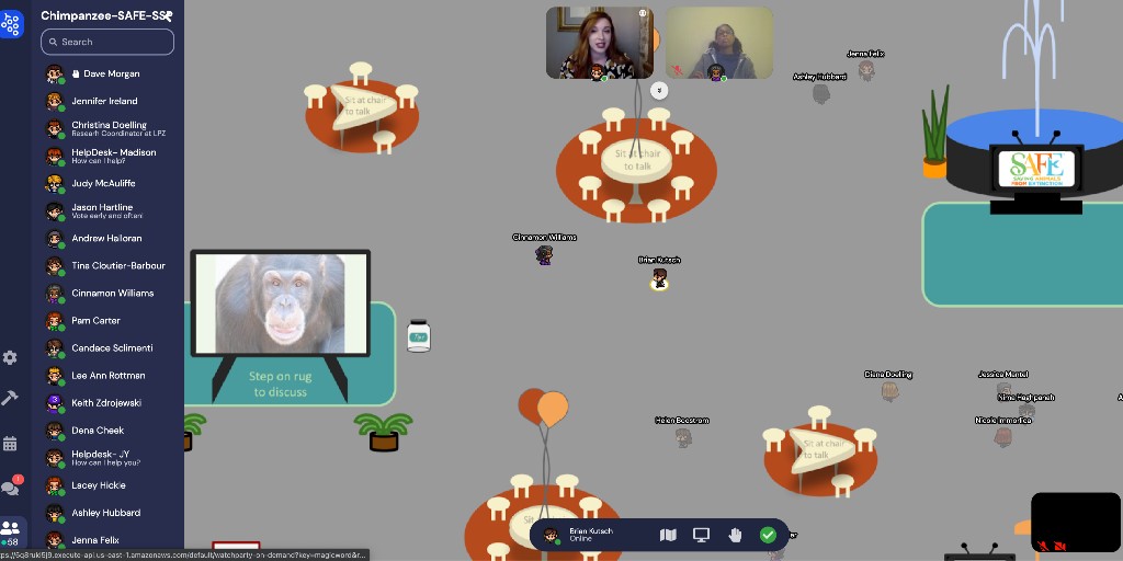 Kutsch_Brian's tweet photo. Thank you #chimpsafe for organizing tonight's virtual event in support of #chimpanzee #conservation. #SavingAnimalsFromExtinction, @zoos_aquariums https://t.co/DUmEZ3Yb7z