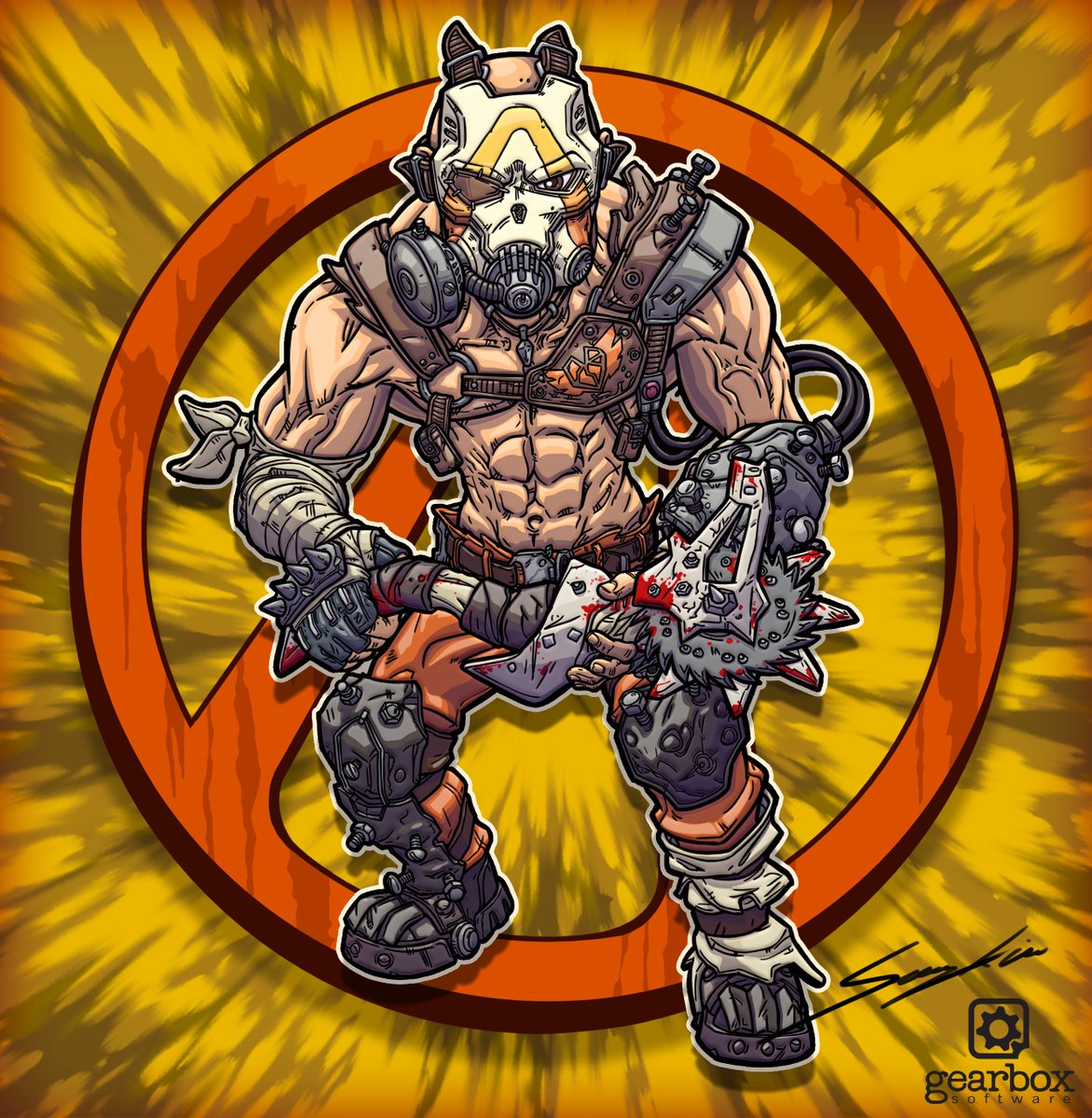 Songmasterk's tweet photo. Krieg #Borderlands3 #fanart #Chibi #lineart #vaulthunter https://t.co/4iHMD1Cs7E