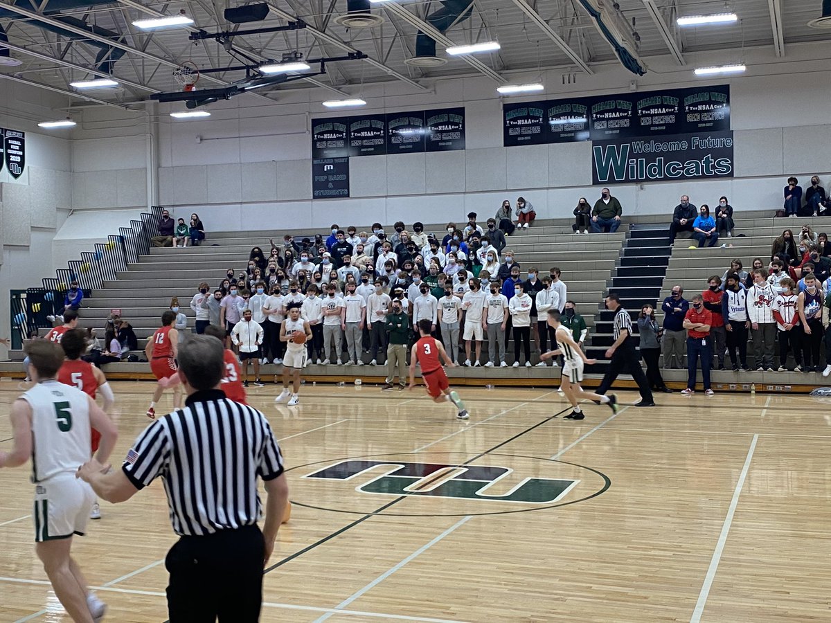 Wildcat boys win another hard fought game tonight but the best part......STUDENT SECTION!!!!!!!