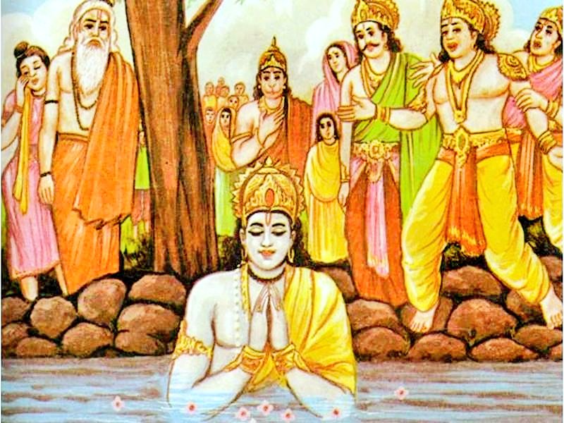 PRABHU RAM'S JOURNEY FROM MRITYU LOK TO VISHNU DHAAM(महाप्रयाण) AND GOPRATAR TIRTHThere are umpteen number of tirtha's on the confluence of river Saryu and Ghagra. If one just chants the Vaishnav mantra and performs Tarpan to Pittra's along with charity gets manifold benefits