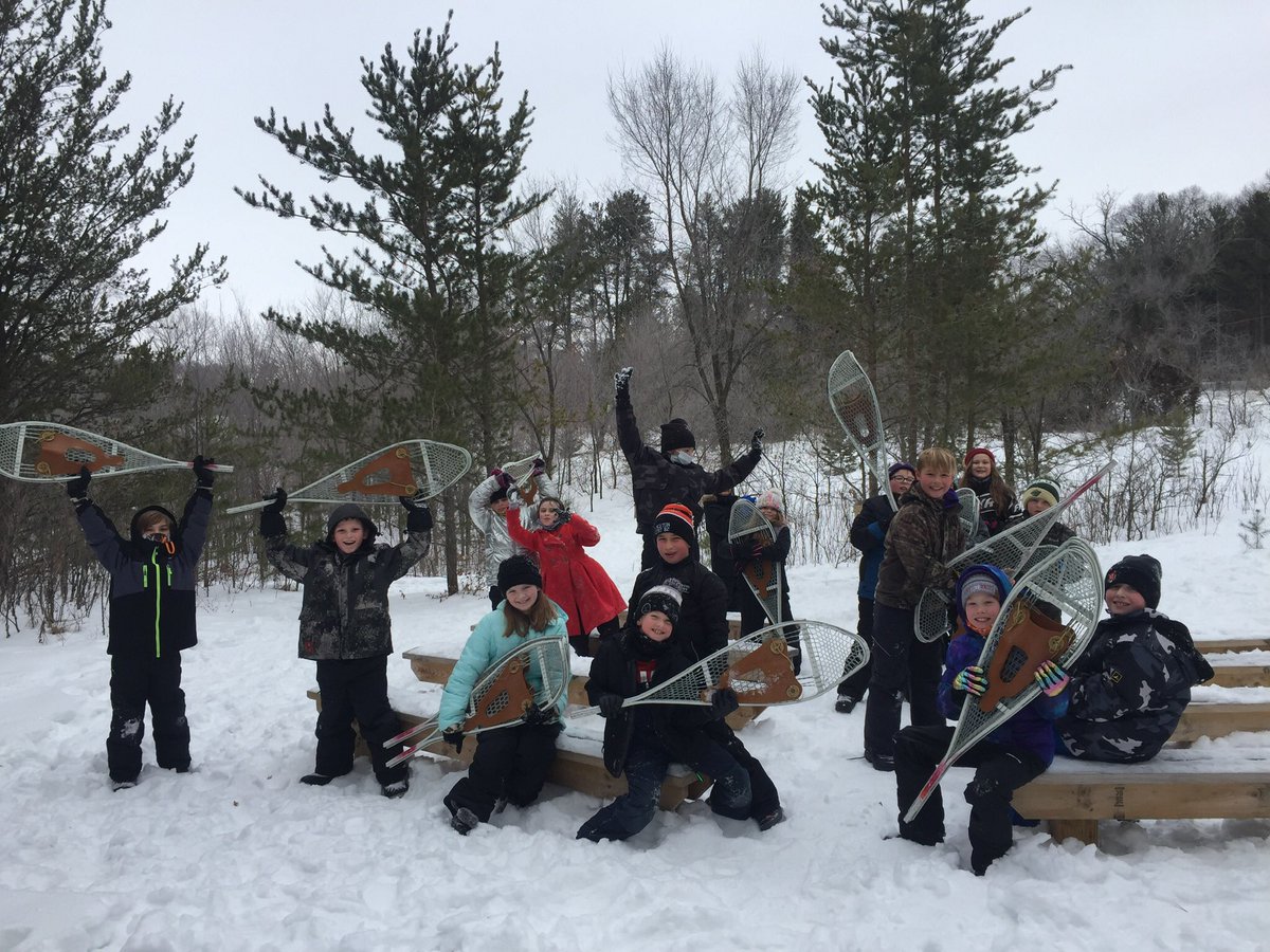 pollardclass477's tweet photo. Snowshoeing through our school forest ❄️ https://t.co/e6QfMn6KBM