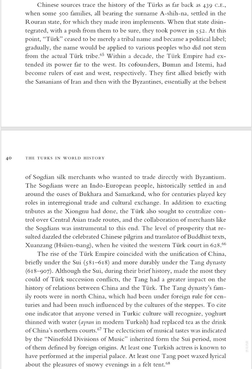 The rise of the Türk Empire coincided with the unification of of China.