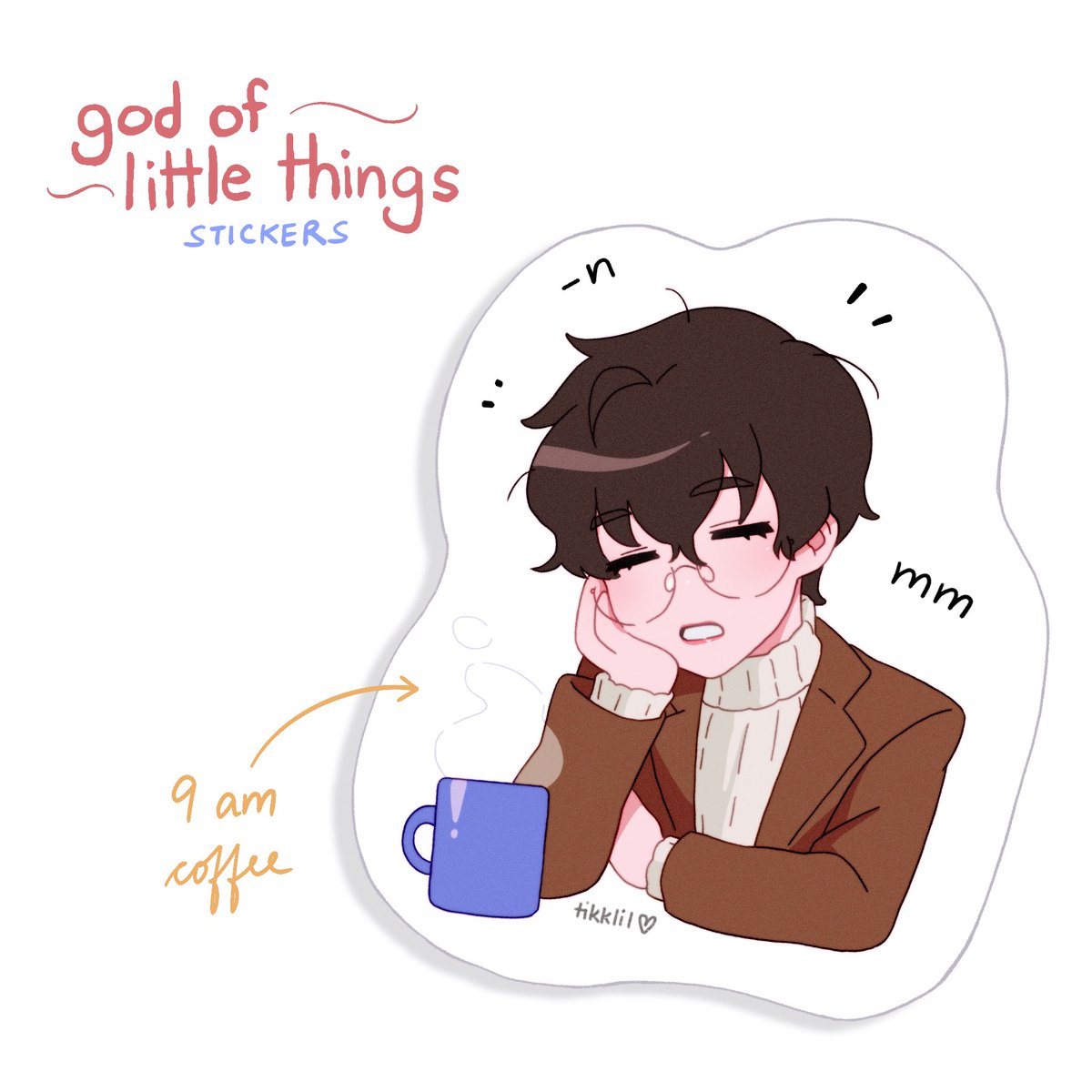 #goltstoreupdate
Do not talk to Taehyung before he's had his 9 am coffee because he WILL be asleep.

New sticker up! Link in the replies ? 