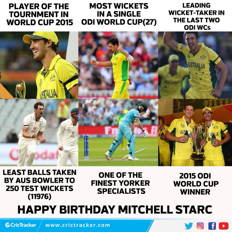 Join us, in wishing Mitchell Starc a very happy birthday.    