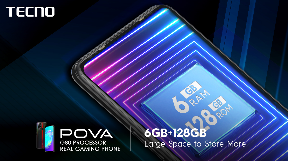 TecnoMobilePK's tweet photo. Performance monster, outstanding as ever! #POVA with its fast #G80Processor and an amazing memory of 6+128GB has a lot to store! Comment below if you own the #RealGamingPhone. https://t.co/hStGfuKq64
