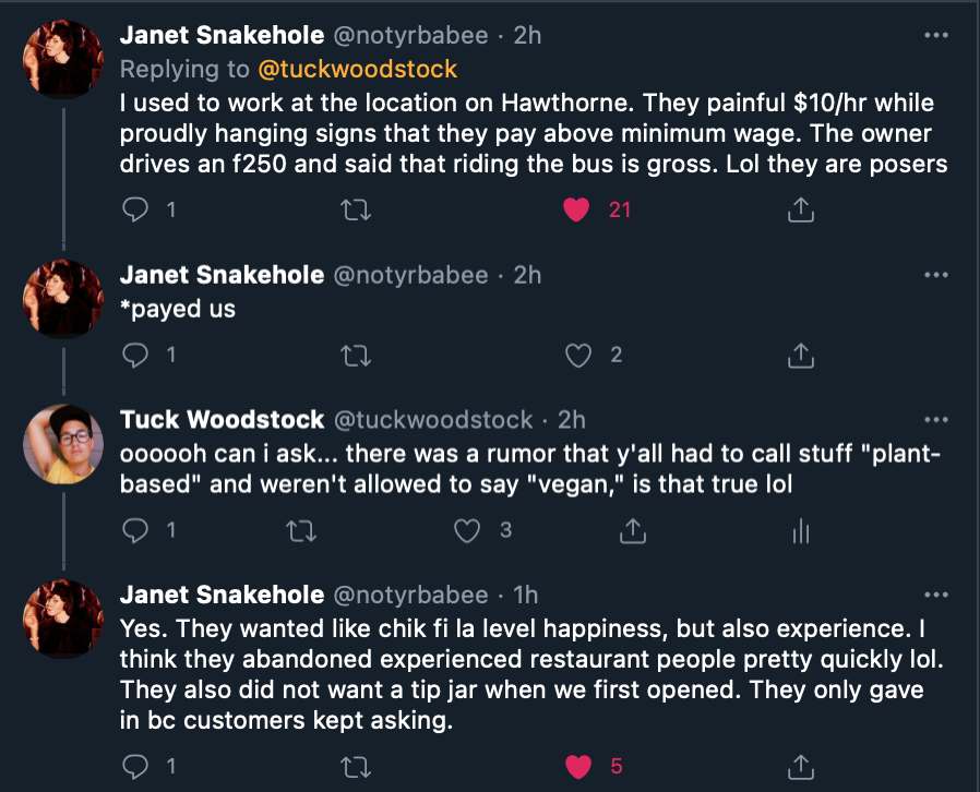 don't miss these crucial replies from a former employee! "they also did not want a tip jar" yike.