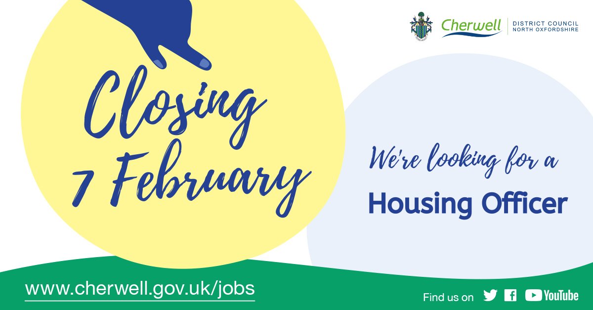 If you are looking to take the next step in your career and have a passion for housing, we may have the right role for you. 

Our fantastic <a href="/buildafuture/">Build!</a> team is looking to hire a housing officer. 

cherwell.gov.uk/directory-reco…