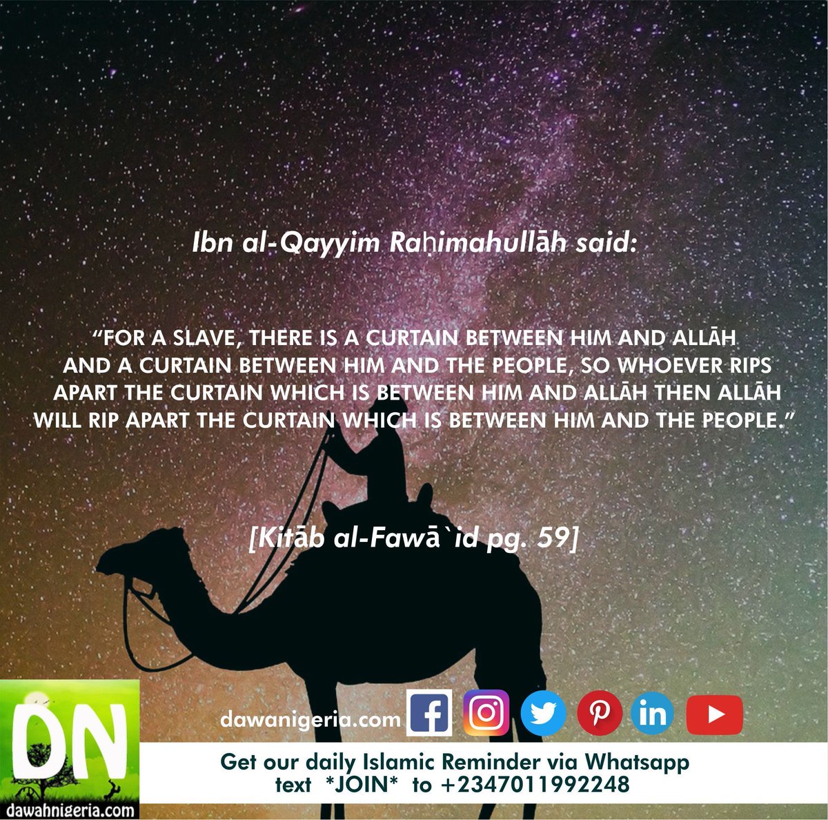 dawahnigeria's tweet photo. Endeavour to maintain a good relationship with people.
#DN_QOTD #Dawah2dPPL #dawahinnigeria #dawahnigeria #islam #muslim #naijamuslim #nigerianmuslim #sunnah #salafiyyah #ilmfeed #nigerianmuslimbloggers #lethesunnahgoforth #dawah #dawahteam #islamic #quran #quranrrecitation https://t.co/2X3k65SlzL