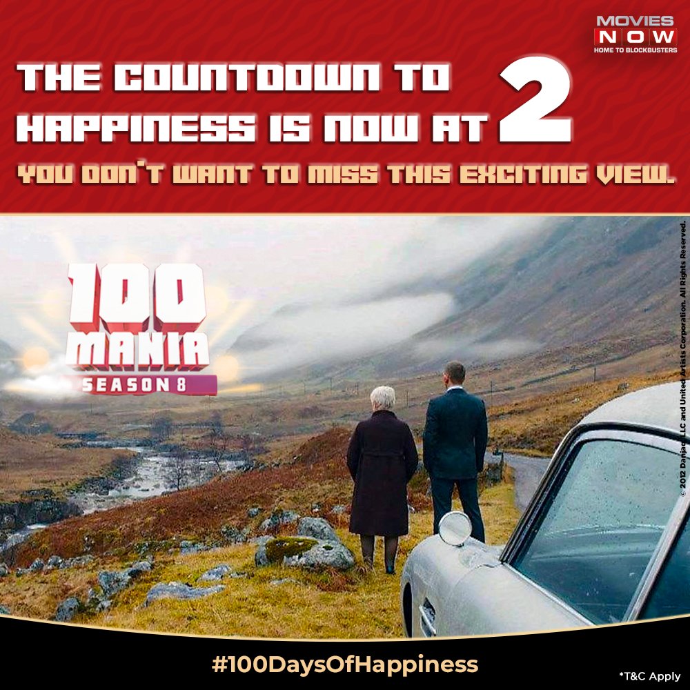'Two' close to #100DaysOfHappiness. Only 2 day to go! Are you ready for the unlimited views of happiness in #100ManiaS8? #MostAwaited #WatchandWin #Contest