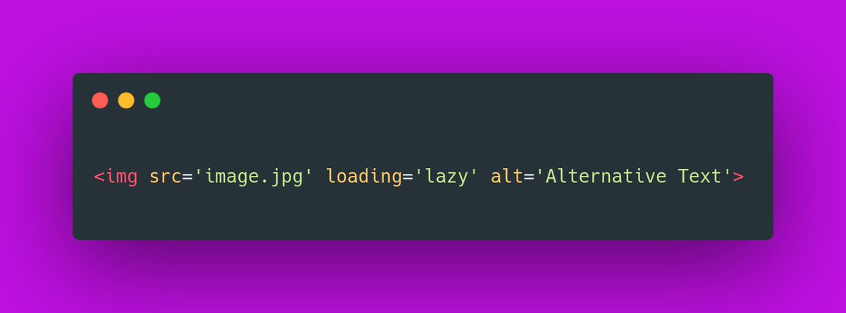 denicmarko's tweet image. HTML(performance) tip:

You can use the `loading=lazy` attribute to defer the loading of the image until the user scrolls to them.