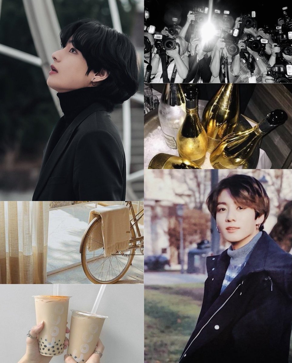 aureumie's tweet photo. taekook au where Taehyung is swimming in fame and fortune- an artist at the center of every spotlight. Sometimes, it gets too much- which is why he always turns to his boba milk tea loving childhood sweetheart, Jungkook, when he feels himself drowning. https://t.co/fKckWpNzcs