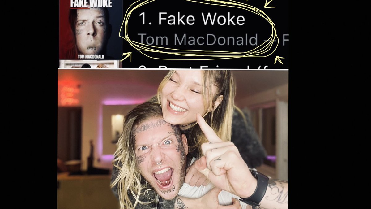 IAMTOMMACDONALD's tweet photo. WE DID IT! OUR FOURTH #1 SINGLE! 

Thank you guys so much. With a song like “Fake Woke”...this is so important. We just independently just gave the middle finger to....well, everyone. 

This is the strength of our family. Hang Over Gang FOREVER. I LOVE YALL!!! https://t.co/Muzor7k2pe
