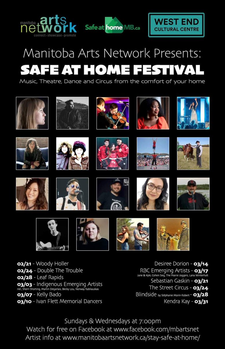 Tune in to our #safeathome concert March 3rd to hear my music.
