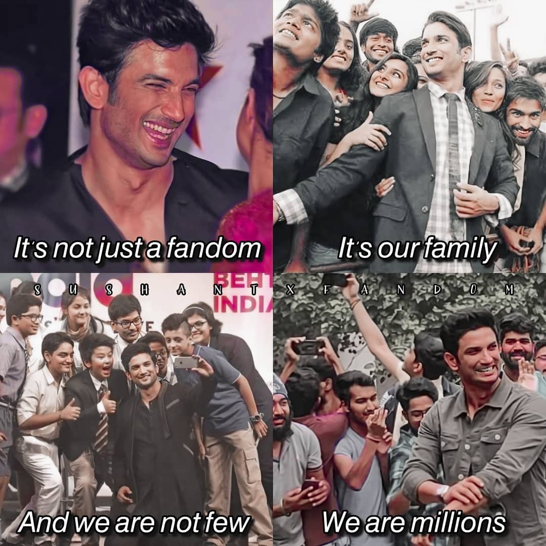 MrAjayTalk1's tweet photo. It's Not Just A Fandom

It's Our Family

And We Are Not Few

We Are Millions

CBI Decode SSR Murder https://t.co/mBD4BBtZrO