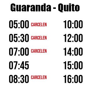 coopsanpedrito's tweet photo. Horarios Quito - Guaranda, Guaranda - Quito https://t.co/W2HERQIUwZ