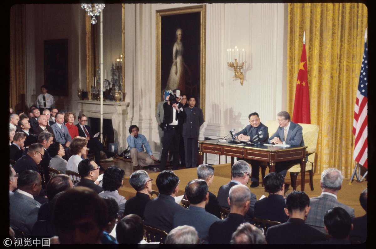 25/ As The People's Republic of China gained power, Mao died and Deng Xiaoping aligned with the US and Europe against the soviets, they earned a seat at the UN tableJimmy Carter formally re-established ties with China
