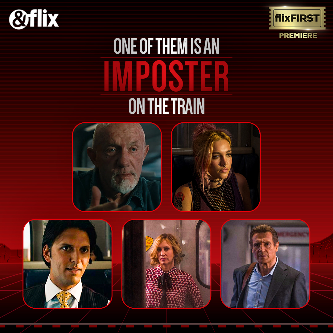 AndFlix's tweet photo. You’ll have to watch the movie to find out who the imposter is 👀 
Catch #FirstDayFirstShowAtHome of #TheCommuter. Tomorrow at 1PM &amp; 9PM 🎞 #FlixFirstPremiere https://t.co/whDJZhYpmK
