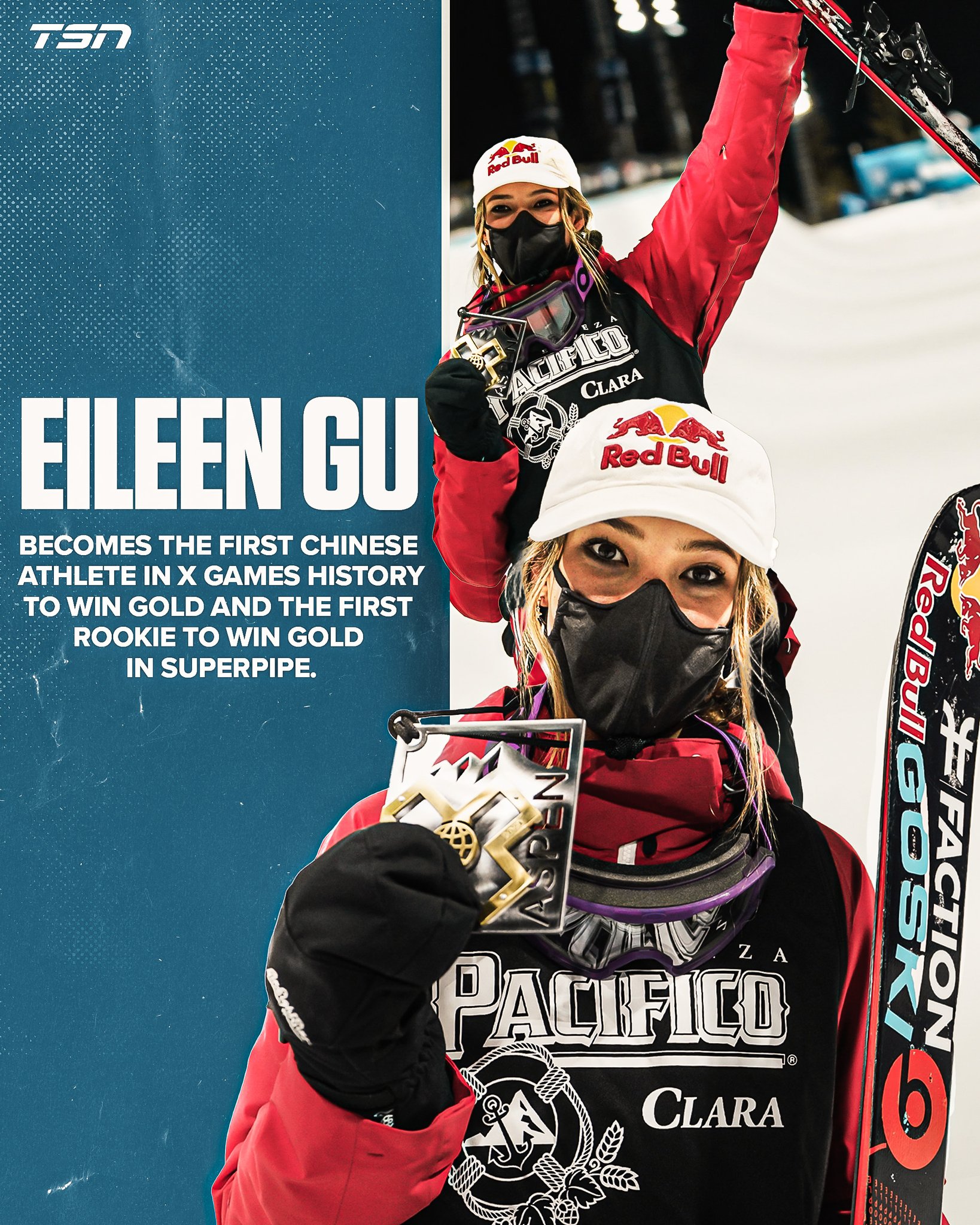 Tsn On Twitter Eileen Gu Made History At The X Games On Friday Night