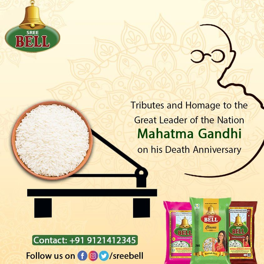 RiceSree's tweet photo. Tributes and Homage To The Great Leader Of The Nation Mahatma Gandhi
#gandhi #gandhivardanthi #bellfresh #chapati #foodies #sribellrice #franchise #rice #indianfood #bell #brand #AndhraFood #dealership #balanceddiet #foodblogger #foodiestyle #foodiesoftheworld #foodstagram #rice https://t.co/yGINJWfLTZ